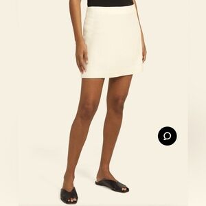 THEORY Kerash Mini Skirt Rice Canvas Tweed. Size 2